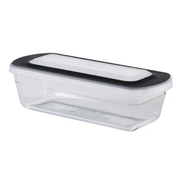 1.6-Quart Oven-Safe Glass Loaf Pan With Snap-On Lid 1