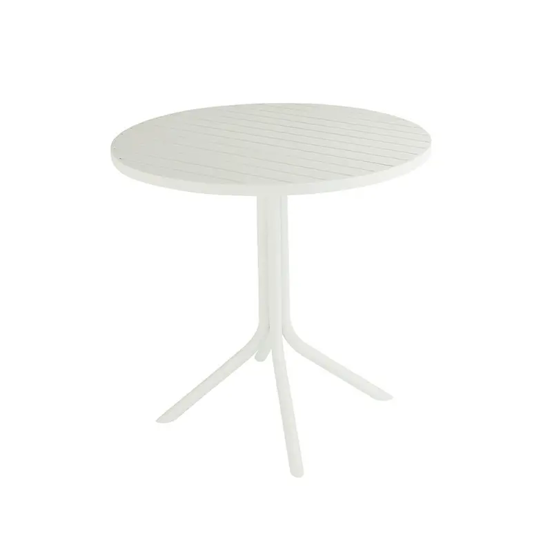 30-Inch Aluminum Round Dining Table – Minimalist Outdoor Tabletop 1