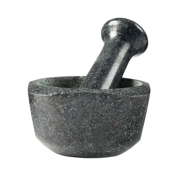 4.5-Inch Granite Mortar And Pestle – Hand-Carved For Efficient Grinding 1
