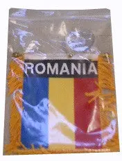4X6 Inch Romanian Flag With Suction Cup And Hanging String 1