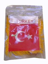 4X6 Inch Turkish Flag With Suction Cup And Hanging String 1