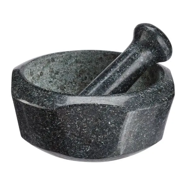 5.75-Inch Granite Mortar And Pestle – Large Capacity For Spices & Herbs 1