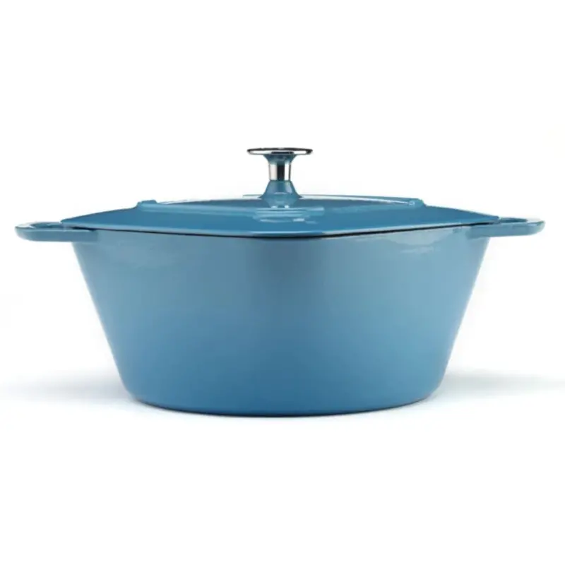 5-Quart Teal Enamel-Coated Cast Iron Dutch Oven 1
