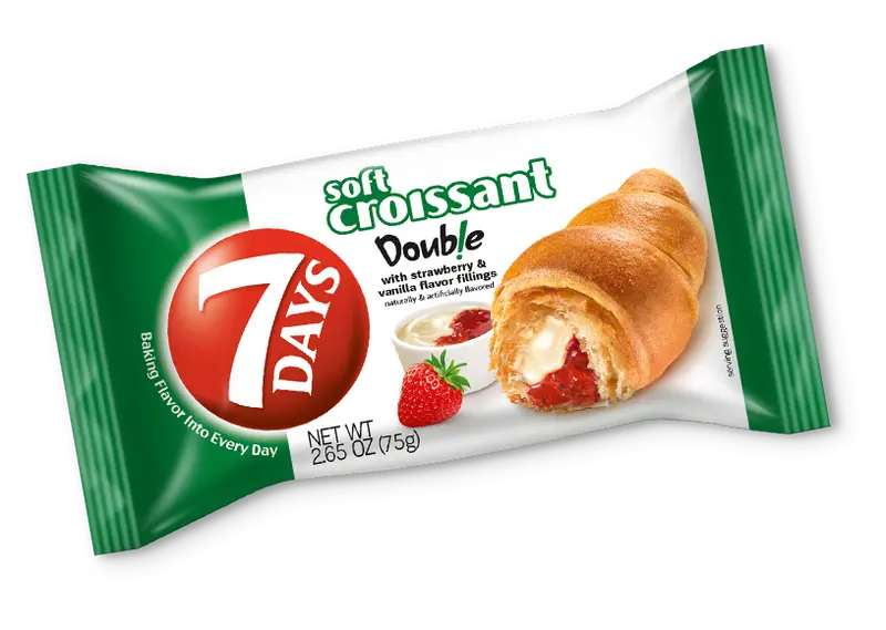 7 Days Soft Strawberry-Vanilla Croissant – 75G Individually Wrapped 1