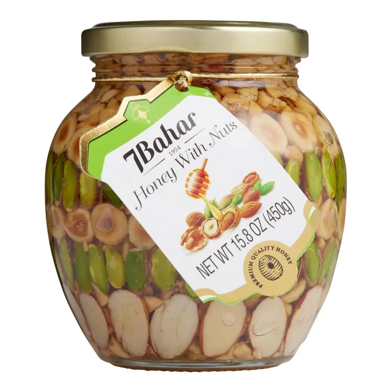 7Bahar Premium Honey Blend With Roasted Nuts – 450G Jar 1