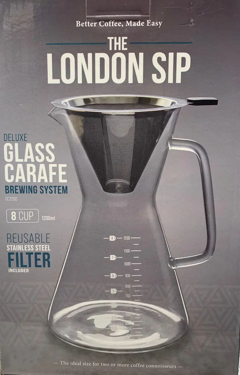 8-Cup Glass Pourover Carafe For Drip Coffee Service 1