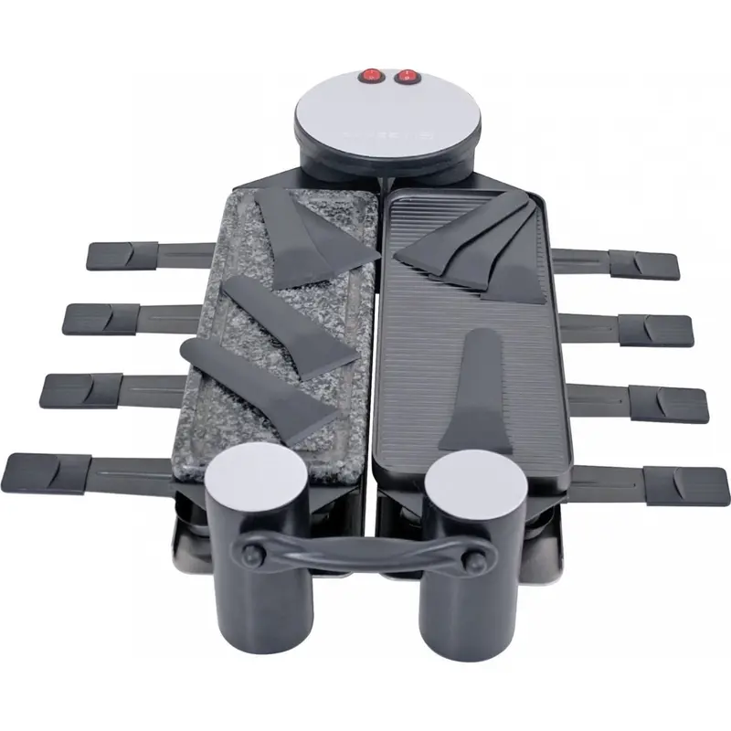 8-Person Swivel Raclette Grill – Tabletop Melt-And-Scrape Cooking System 1