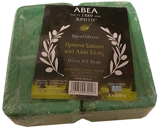Abea Green Olive Oil Soap – Dual-Pack, 2 × 250G 1