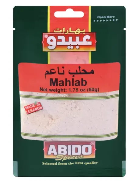 Abido Ground Mahlab Spice – 1.75 Oz (50G) Re-Sealable Pouch 1