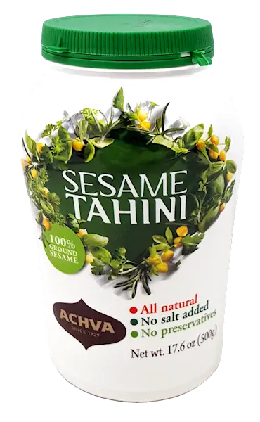 Achva Tahini Paste – Smooth Ground Sesame Spread, 500G (17.6 Oz) 1