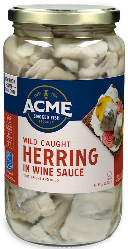 Acme Herring Fillets In Wine Sauce – 32 Oz Gourmet Marinated Seafood 1