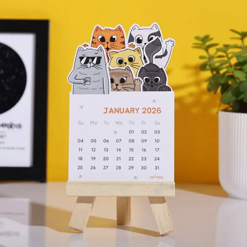 Adorable Cat-Themed Daily Planner (10 Pcs) 1