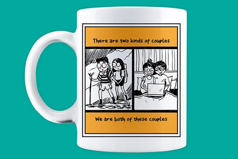 Adventurous Love-Themed Ceramic Mug 1