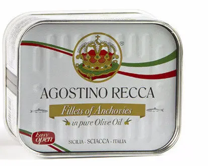 Agostino Recca Flat Anchovy Fillets In Pure Olive Oil – 25 Oz (710G) 1