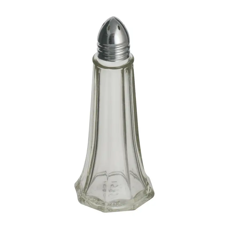 Alegacy 1.5 Oz Glass Salt/Pepper Shaker With Chrome-Plated Stainless Top 1