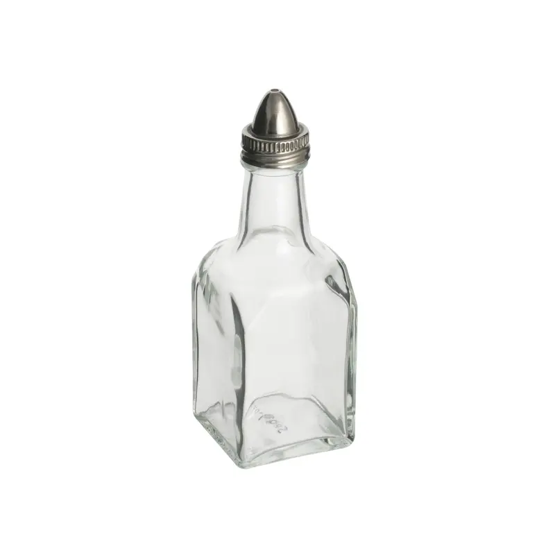 Alegacy Square Glass Oil And Vinegar Dispenser With Stainless Lid 1