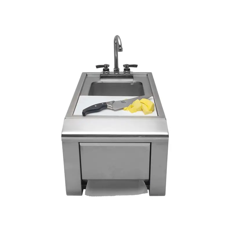 Alfresco 14-Inch Outdoor Prep Sink With Hand Wash Station And Towel Dispenser 1