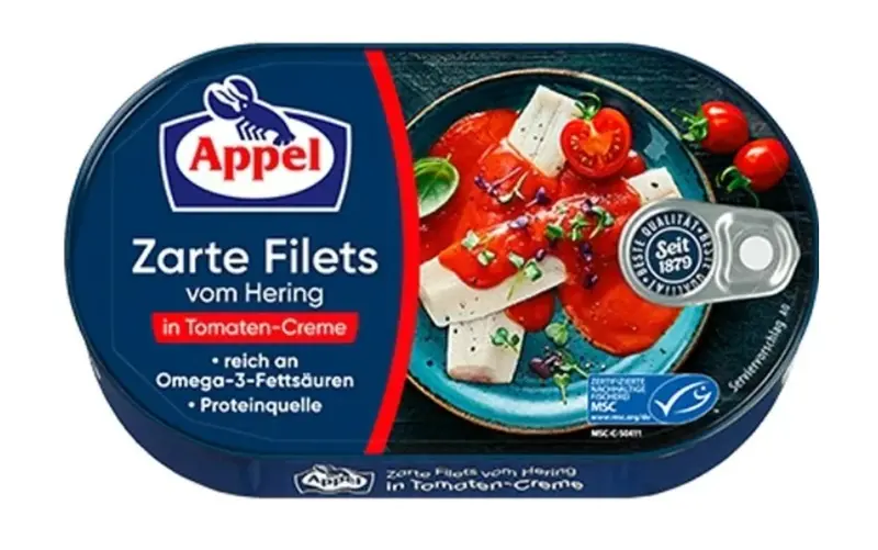 Appel Herring Fillets In Tomato Cream Sauce – 200G 1