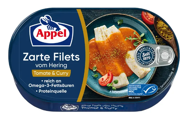 Appel Herring Fillets In Tomato-Curry Sauce – 200G 1