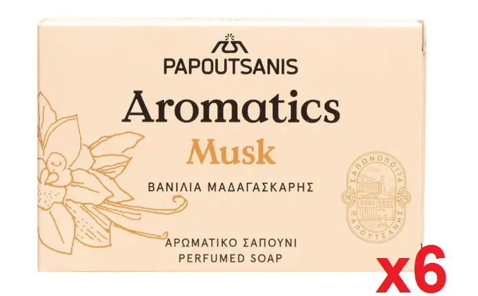 Aromatics Luxury Musk Scented Soap – Case Of 6 (100G Bars) 1