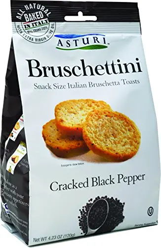 Asturi Bruschettini Crackers – Black Pepper Infused, 120 G 1