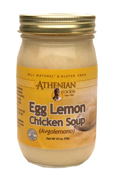 Athenian Avgolemono Chicken & Rice Soup – 16 Oz Glass Jar 1