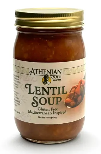 Athenian Lentil Soup – Traditional Greek Recipe, 454G (16 Oz) Jar 1