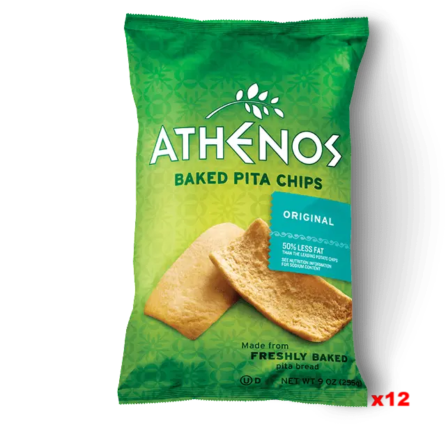 Athenos Original Baked Pita Chips – Case Of 12 (9 Oz Each) 1