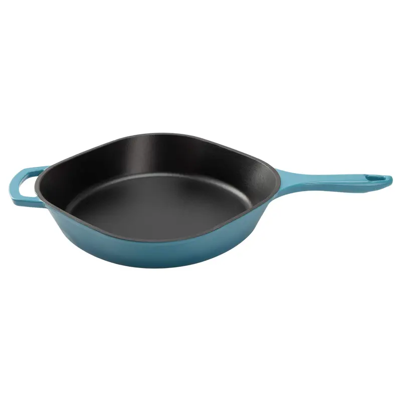 Atlantic Blue Enameled Cast Iron Frying Pan – 12-Inch Durable Cookware 1