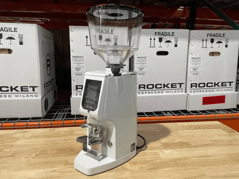 Atom Excellence 75 Diamond Inside Grinder – Gloss White Open Box 1