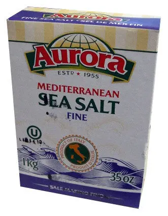 Aurora Mediterranean Fine Sea Salt – 1 Kg (35 Oz) Container 1