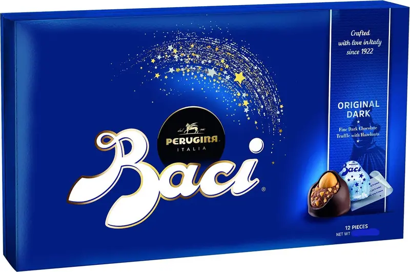 Baci Dark Chocolate Hazelnut Candies – 12-Piece Box, 150G 1