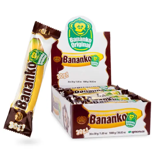 Bananko Chocolate-Covered Banana Snacks – 30G, Case Of 36 1
