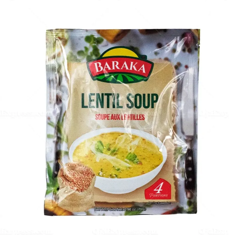 Baraka Lentil Soup – Instant Ready-To-Eat, 84 G Single-Serve Pack 1