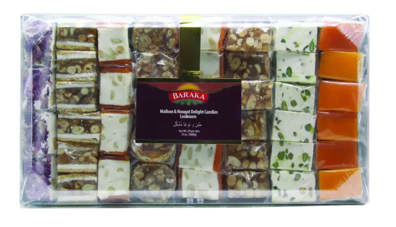 Baraka Malban & Nougat Delight Loukoum – 3.1 Lb (1.4 Kg) 1