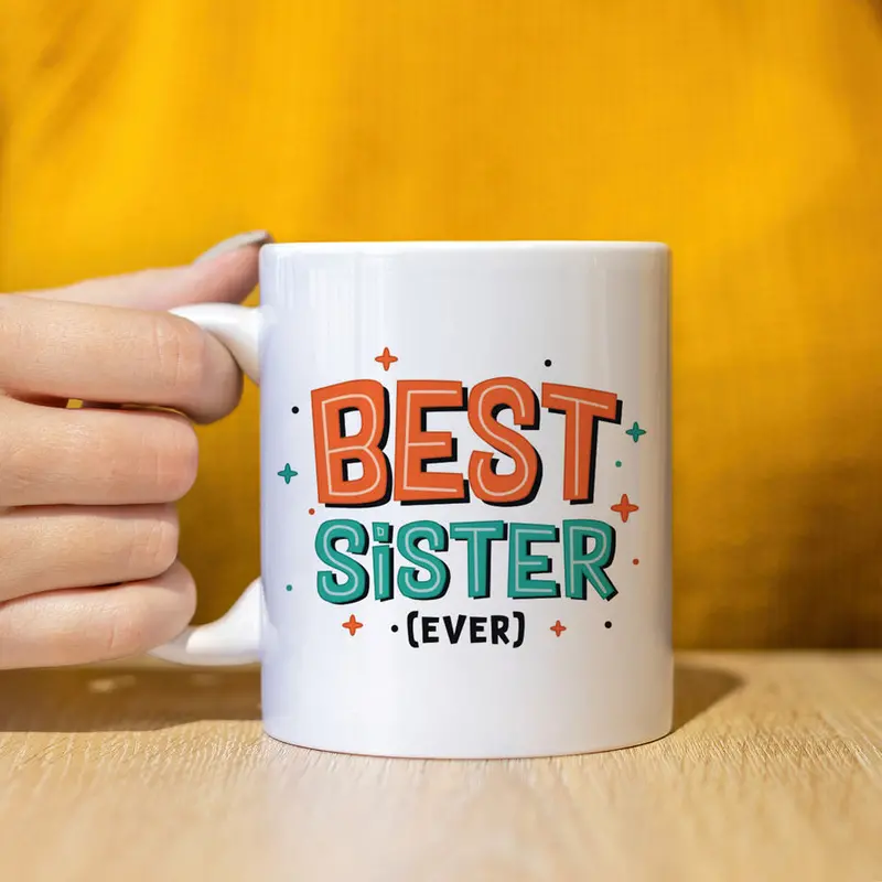 'Best Sister Ever' Ceramic Mug 1