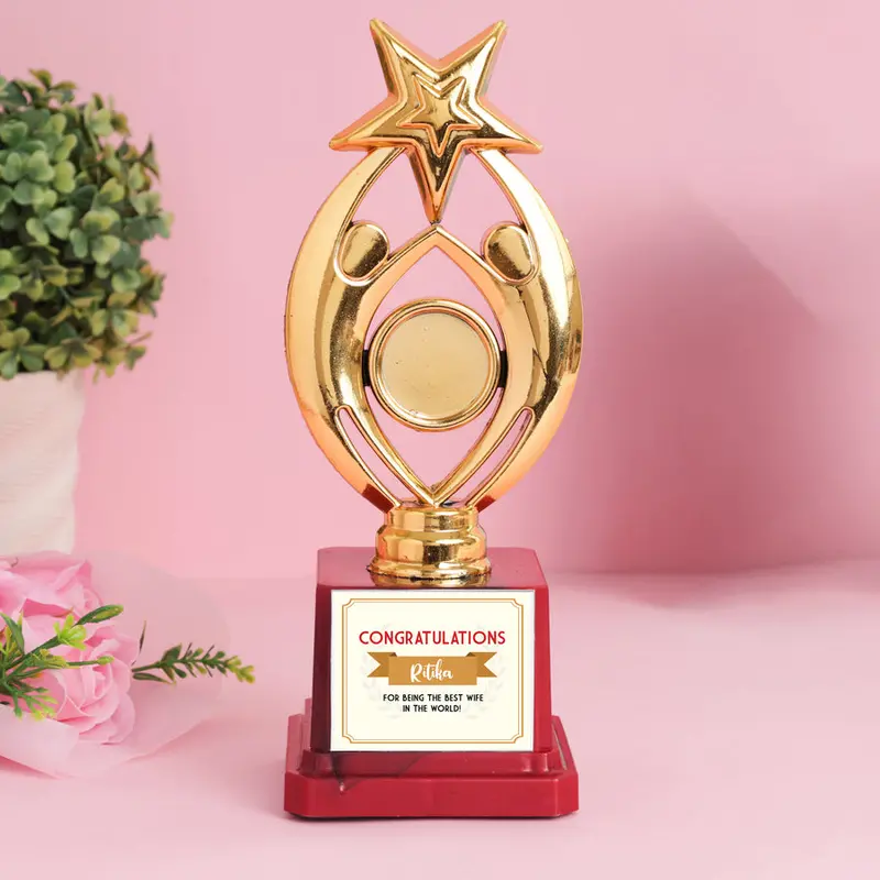 'Best Wife' Winner Trophy – Elegant Congratulatory Award For Her 1