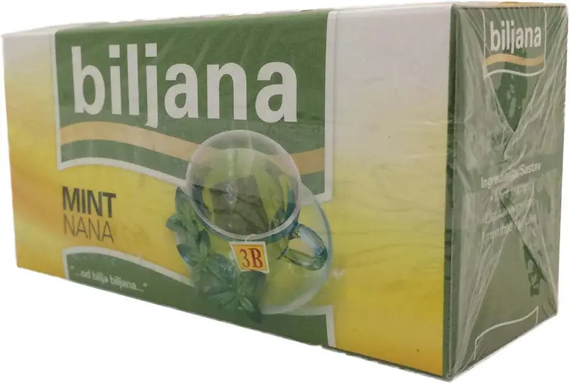 Biljana Pure Nana Mint Herbal Tea – 20 Filter Bags (30 G) 1