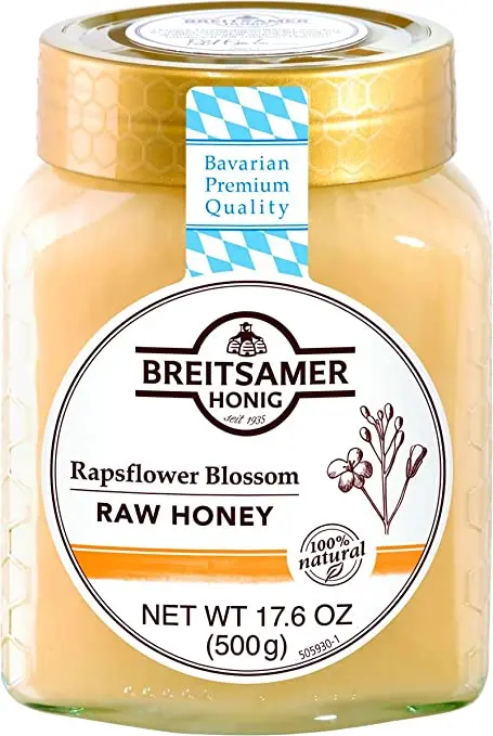Breitsamer Rapeseed Flower Honey – 500G Glass Jar 1