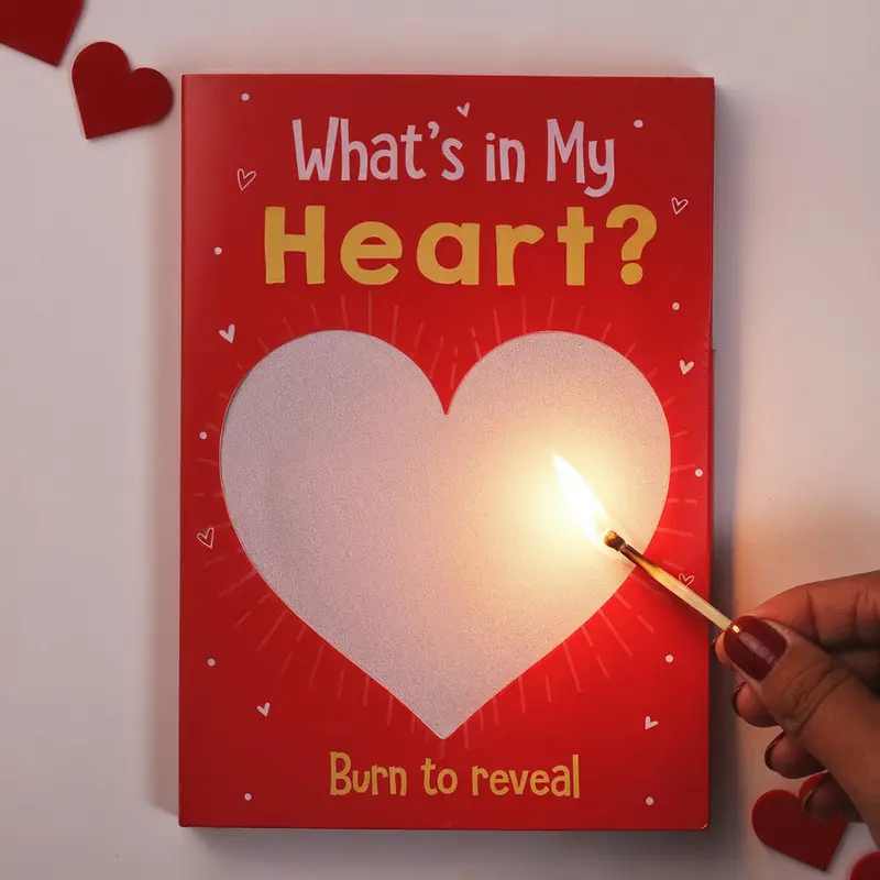 Burnable Greeting Card With Revealed Secret Message 1