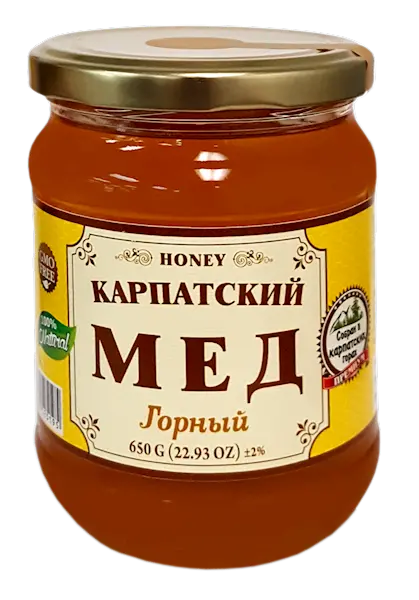 Carpathian Mountain Honey, Raw & Unfiltered, 650G (22.93 Oz) 1