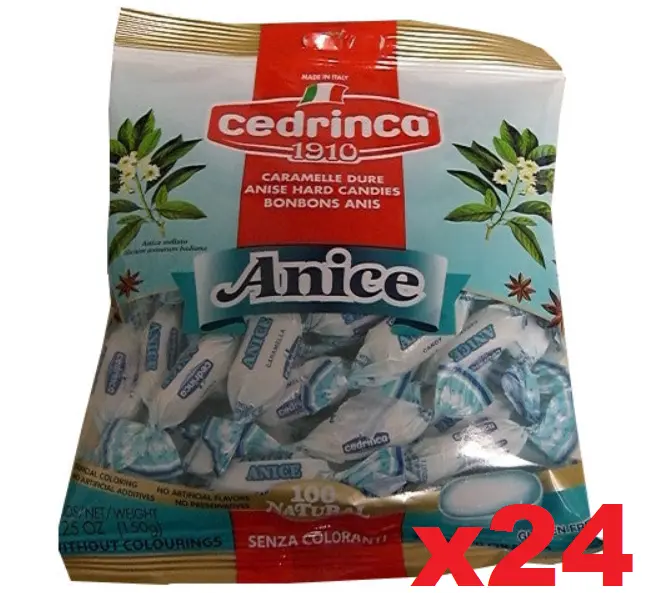 Cedrinca Anise-Flavored Hard Candies — Case Of 24 × 150G 1