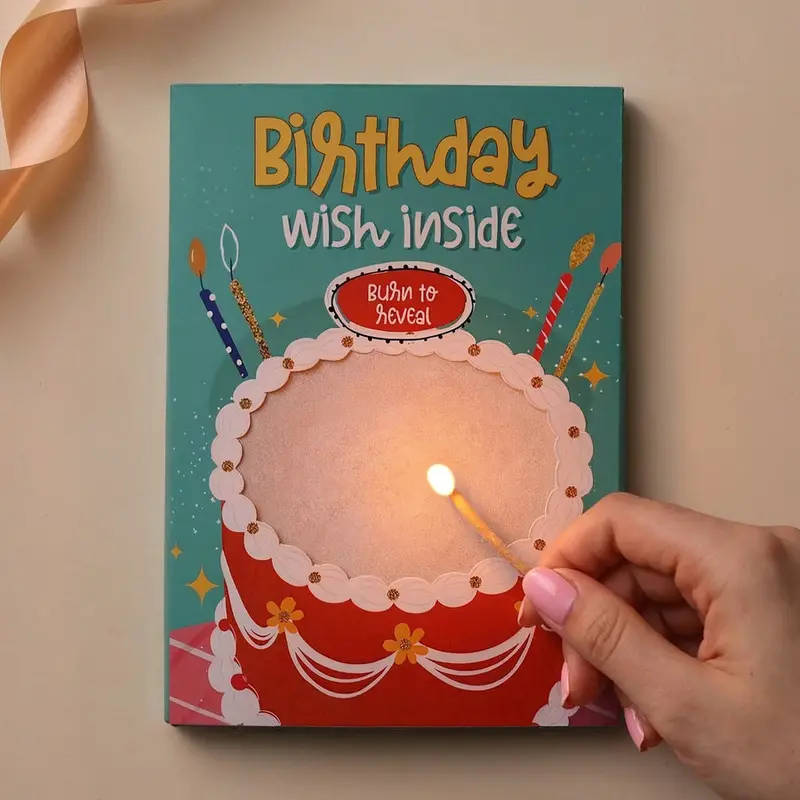 Celebratory Birthday Hidden Message Fire Card 1