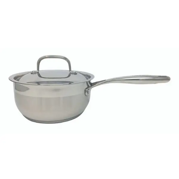 Classic 2.3-Quart Stainless Steel Saucepan – Ergonomic Handle & Tight-Fitting Lid 1