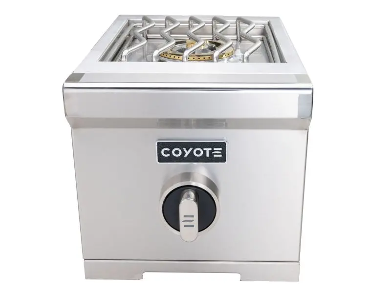 Coyote 12-Inch Built-In Single Side Burner – Compact Prep Burner 1
