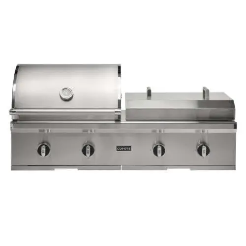 Coyote 50-Inch Built-In Hybrid Grill: Gas Burners + Flat Top Cooking Surface 1