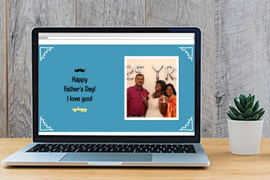 Custom Video Portrait Celebrating Dad 1