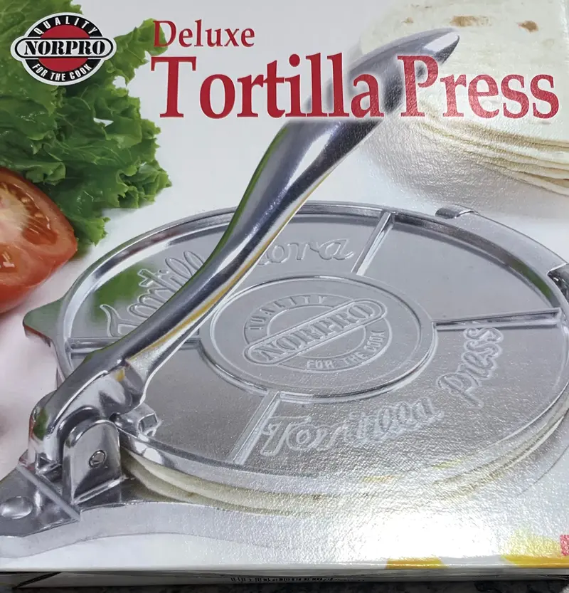 Deluxe Cast Aluminum Tortilla Press With Adjustable Thickness Control 1