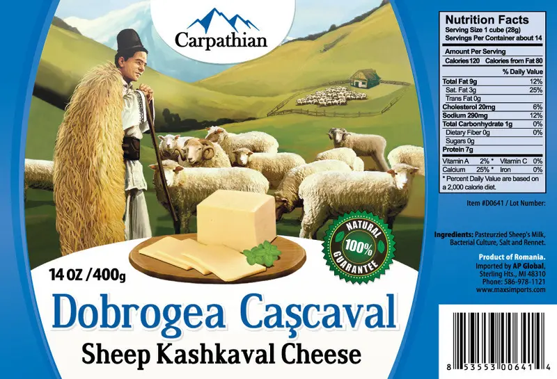 Dobrogea Traditional Kashkaval – 300G Aged Sheep’S Milk Cheese 1
