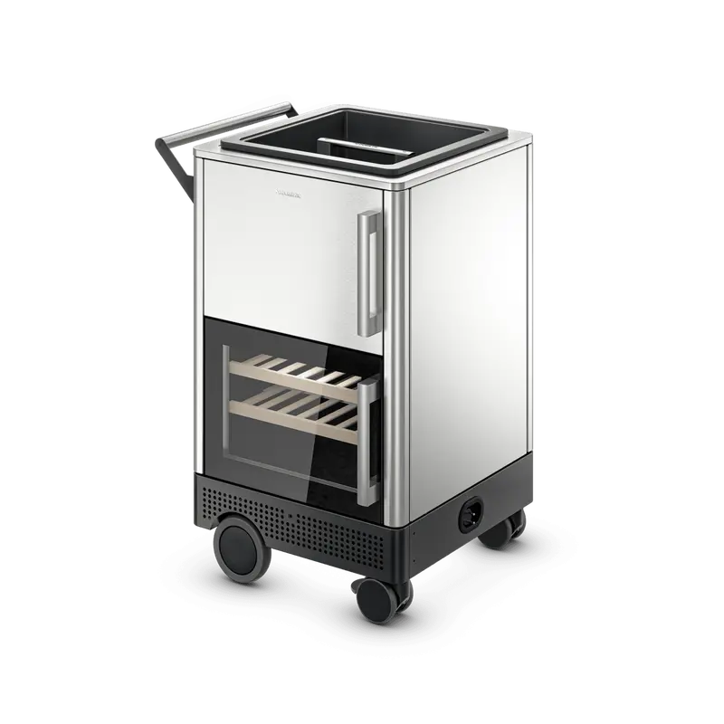 Dometic 28-Inch Outdoor Prep Center & Bar Cart Featuring Solid And Glass Doors 1